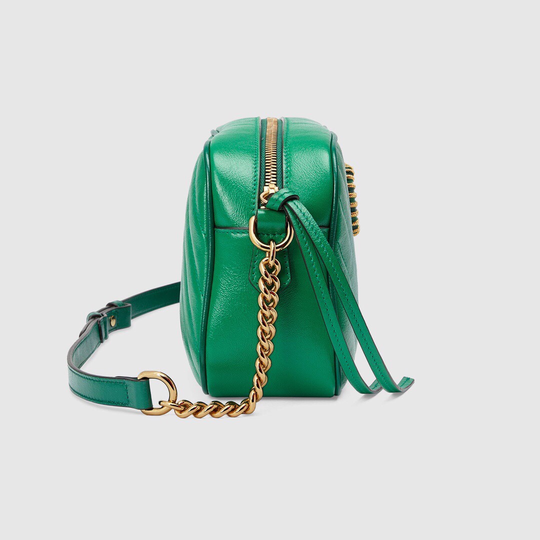 Gucci GG Marmont Small Matelasse Shoulder Bag 447632 Green